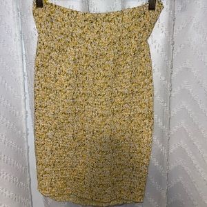 Floral Yellow Smocked tube dress